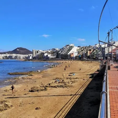 Agua De Abril Las Canteras ¡en Un Minuto En El Mar! Ideal Descansar/teletrabajar Apartamento *